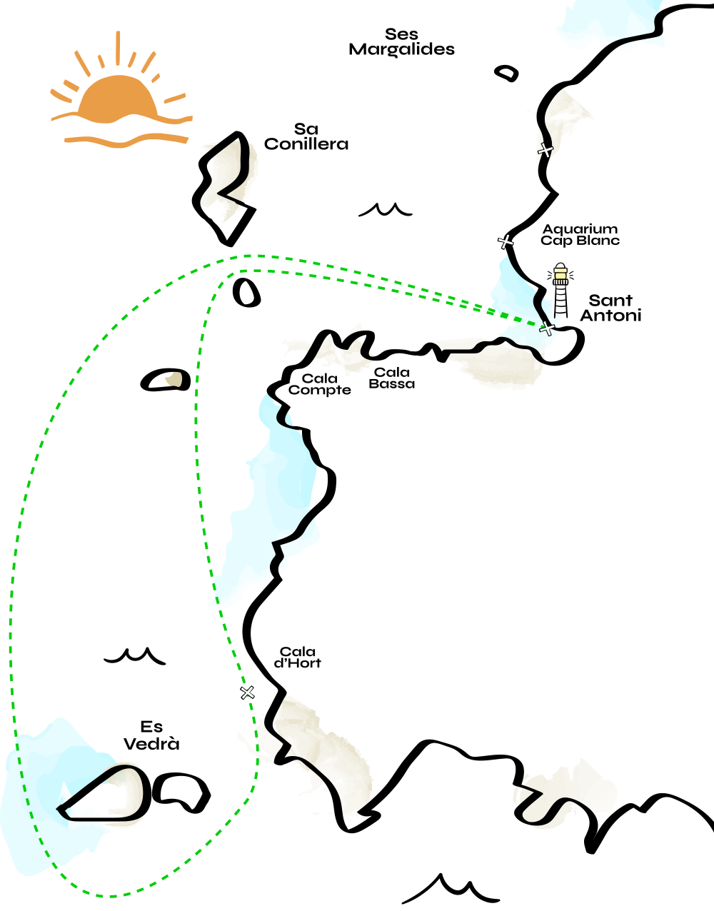 Mapa Es Vedrà